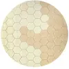 Image de Tapis lavable nid d'abeille rond en coton golden Ø 140 cm