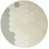 Image de Tapis lavable nid d'abeille rond en coton bleu Sauge Ø 140 cm