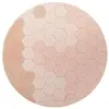 Image de Tapis lavable nid d'abeille rond en coton rose Ø 140 cm