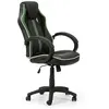 Image de Fauteuil de bureau réglable/inclinable tapissé similicuir, noir/vert