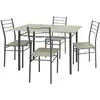 Image de Ensemble de Table et 4 chaises pour salle à manger chêne/gris