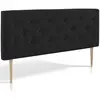 Image de Tête de lit 150x100 cm, capitonnée tissu anthracite, épaisseur de 8 cm