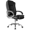 Image de Chaise de bureau elevable et Fauteuil inclinable en simili cuir noir