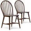 Image de Pack 2 chaises couleur noyer, bois massif, 48 cm x 48 cm x 92 cm