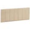 Image de Tête de lit tapissée 150x60 cm couleur beige, 8 cm d'épaisseur
