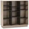 Image de Étagère bibliothèque 110x110 cm, couleur chêne et gris