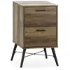 Image de Table de chevet 2 tiroirs couleur rustique
