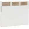 Image de Tête de lit 145 cm blanc, 2 portes 9 trous
