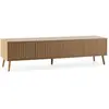 Image de Meuble TV 4 portes effet chêne, longueur 160 cm