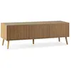 Image de Meuble TV 3 portes effet chêne, longueur 130 cm