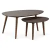 Image de Set de 2 tables basses, coloris noyer, bois massif