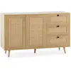 Image de Buffet 3 tiroirs et 2 portes en chêne, 120 cm
