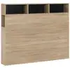 Image de Tête de lit 165 cm chêne, 2 portes 9 trous