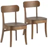 Image de Pack de 2 chaises couleur noyer, Bois Massif