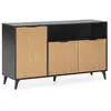 Image de Buffet 3 portes 1 trou, couleur Noir/Bois