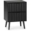 Image de Table de chevet 2 tiroirs couleur noir