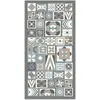 Image de Tapis vinyle style carreaux ciments bleu 80x300cm