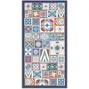 Image de Tapis vinyle style carreaux ciments multi 200x250cm