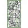 Image de Tapis vinyle style carreaux ciments vert 120x170cm