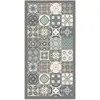 Image de Tapis vinyle carreaux ciments bleu 80x200cm