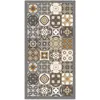 Image de Tapis vinyle carreaux ciments orange 200x200cm