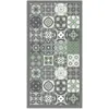 Image de Tapis vinyle carreaux ciments vert 80x250cm