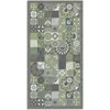 Image de Tapis vinyle carreaux ciments cuisine vert 100x140cm