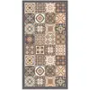 Image de Tapis vinyle carreaux ciments marron 60x200cm
