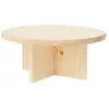 Image de Table basse ronde en bois de sapin naturel Ø80x33,2cm