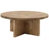 Image de Table basse ronde en bois de sapin vieilli Ø60x33,2cm