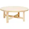 Image de Table basse en bois de sapin naturel Ø60x40cm