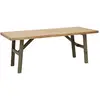 Image de Table basse en bois de sapin verd 120x45cm