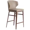 Image de Tabouret simili cuir vison et bronze