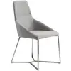 Image de Chaise en tissu et pieds en acier chromé