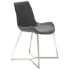 Image de Chaise en tissu gris et pieds chromé