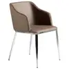 Image de Chaise en simili cuir et acier chromé