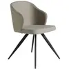 Image de Chaise en tissu avec pieds en acier noir