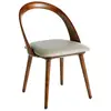 Image de Chaise en simili cuir et effet bois noyer