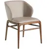 Image de Chaise en simili cuir et effet bois noyer