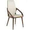 Image de Chaise en simili cuir et effet bois noyer