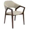 Image de Chaise en simili cuir et effet bois noyer