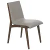 Image de Chaise en simili cuir et bois noyer