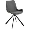 Image de Chaise pivotante en tissu noir et acier