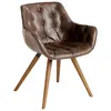 Image de Chaise en simili cuir et effet bois noyer