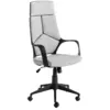 Image de Fauteuil de bureau pivotante en tissu gris clair et pvc noir