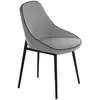 Image de Chaise en tissu avec pieds en acier noir