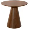 Image de Table d'appoint effet bois noyer et verre marbreet