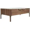 Image de Table basse effet bois noyer