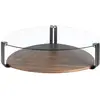 Image de Table basse effet bois noyer et verre