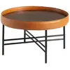 Image de Table basse en bois cognac et acier noir